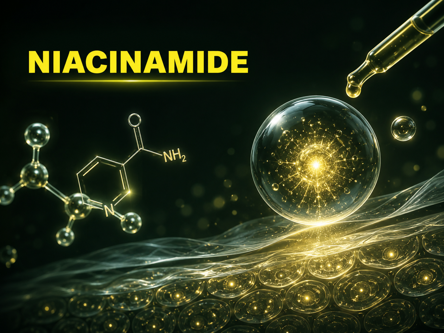 Niacinamide even-looking tone visual