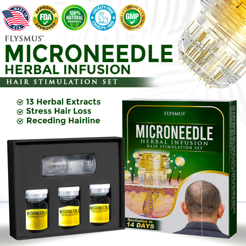 flysmus® Microneedle Herbal Infusion Hair Stimulation Set 🇺🇸
