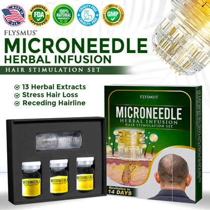 flysmus® Microneedle Herbal Infusion Hair Stimulation Set 🇺🇸