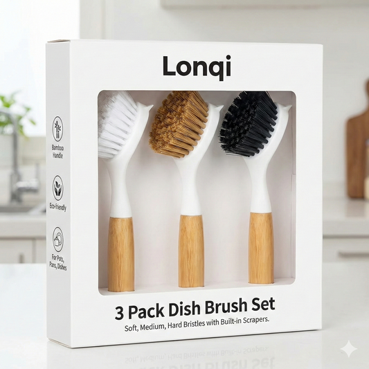 Lonqi® 3 Pack Dish Brush Set