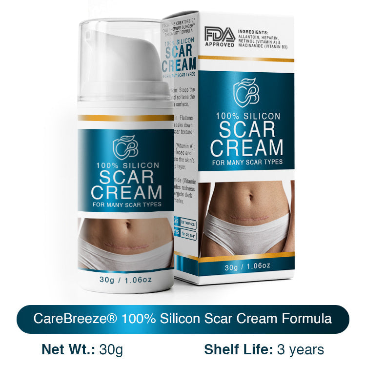 𝗖𝗮𝗿𝗲𝗕𝗿𝗲𝗲𝘇𝗲® 100% Silicone Scar Cream Formula 👨‍⚕️