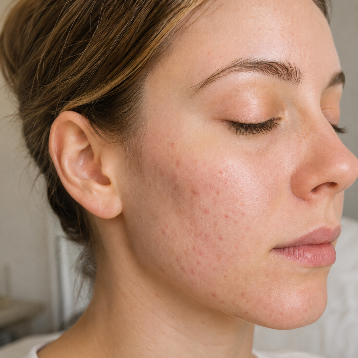 Post-acne mark review photo before